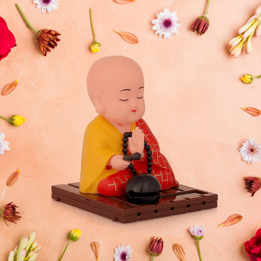 Solar Powered Sitting Buddha Statue Moving Head And Hand (1 Pc Medium)