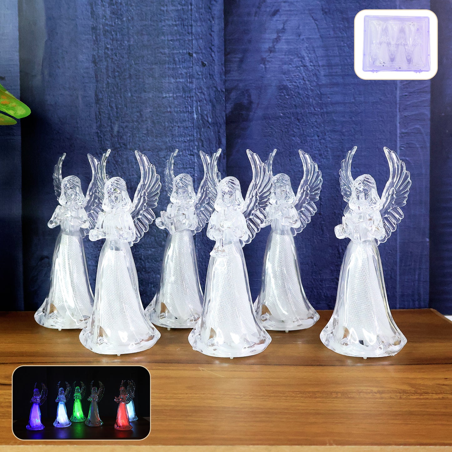 Led Angel Decorative Lights (6 Pc Set)
