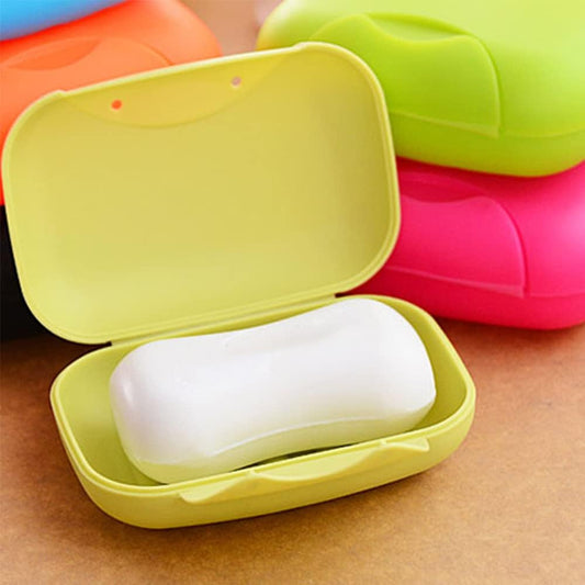 4592 Travel Soap Case Box Plastic Soap Box With Cover Waterproof Leakproof Soap Dish For Bathroom Travel Use (1pc)