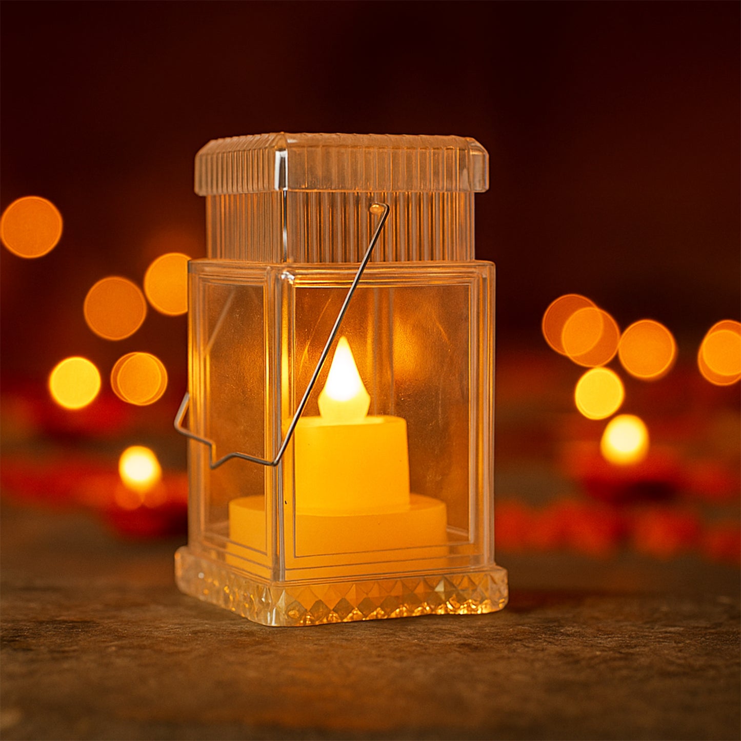 Led Flameless Lantern Style Decorative Candles (4 Pc)