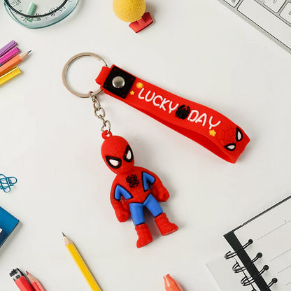 Cute Cartoon Silicone 3d Key Chain With Metal Hook  Strap (Pack Of 1)