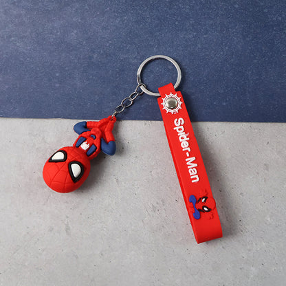 Cute Cartoon Silicone 3d Key Chain With Metal Hook  Strap (Pack Of 1)
