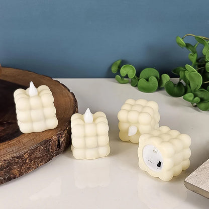 Decorative Led Bubble Candles (4 Pc  Set)