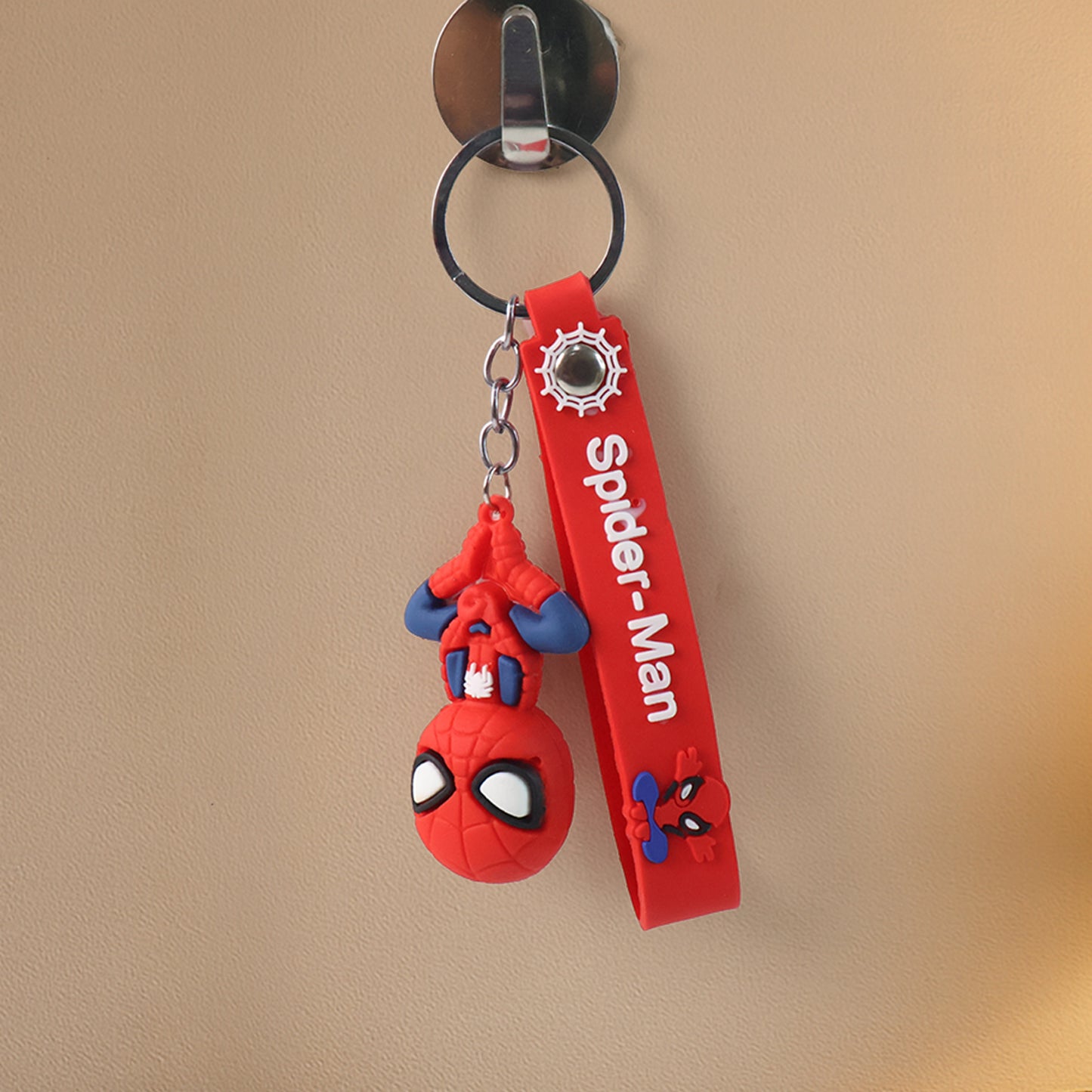 Cute Cartoon Silicone 3d Key Chain With Metal Hook  Strap (Pack Of 1)