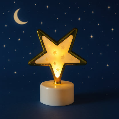 Decorative Star Shaped Flameless Led Candles (4 Pc)
