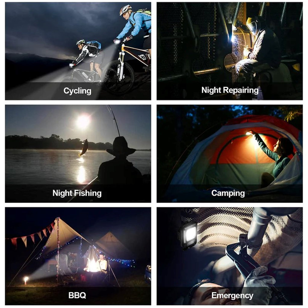 4035 Rechargeable Keychain Mini Flashlight With 4 Light Modesultralight Portable Pocket Light With Folding Bracket Bottle Opener And Magnet Base For Camping Walking