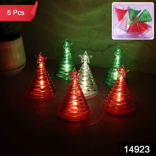Led Christmas Tree Decorative Lights - (6 Pc  Set)