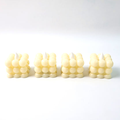 Decorative Led Bubble Candles (4 Pc  Set)